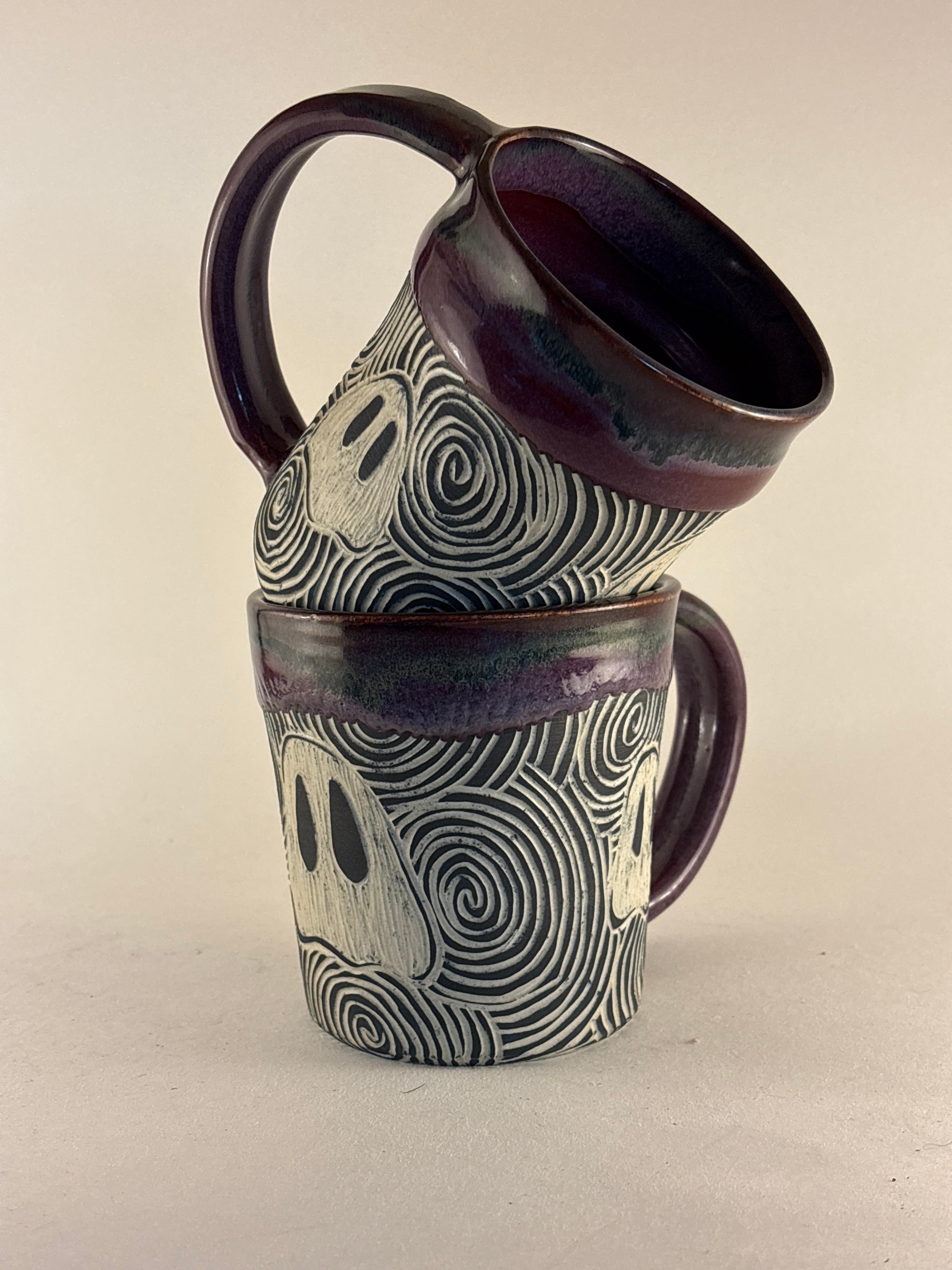 Hand-Carved Gothic Mugs