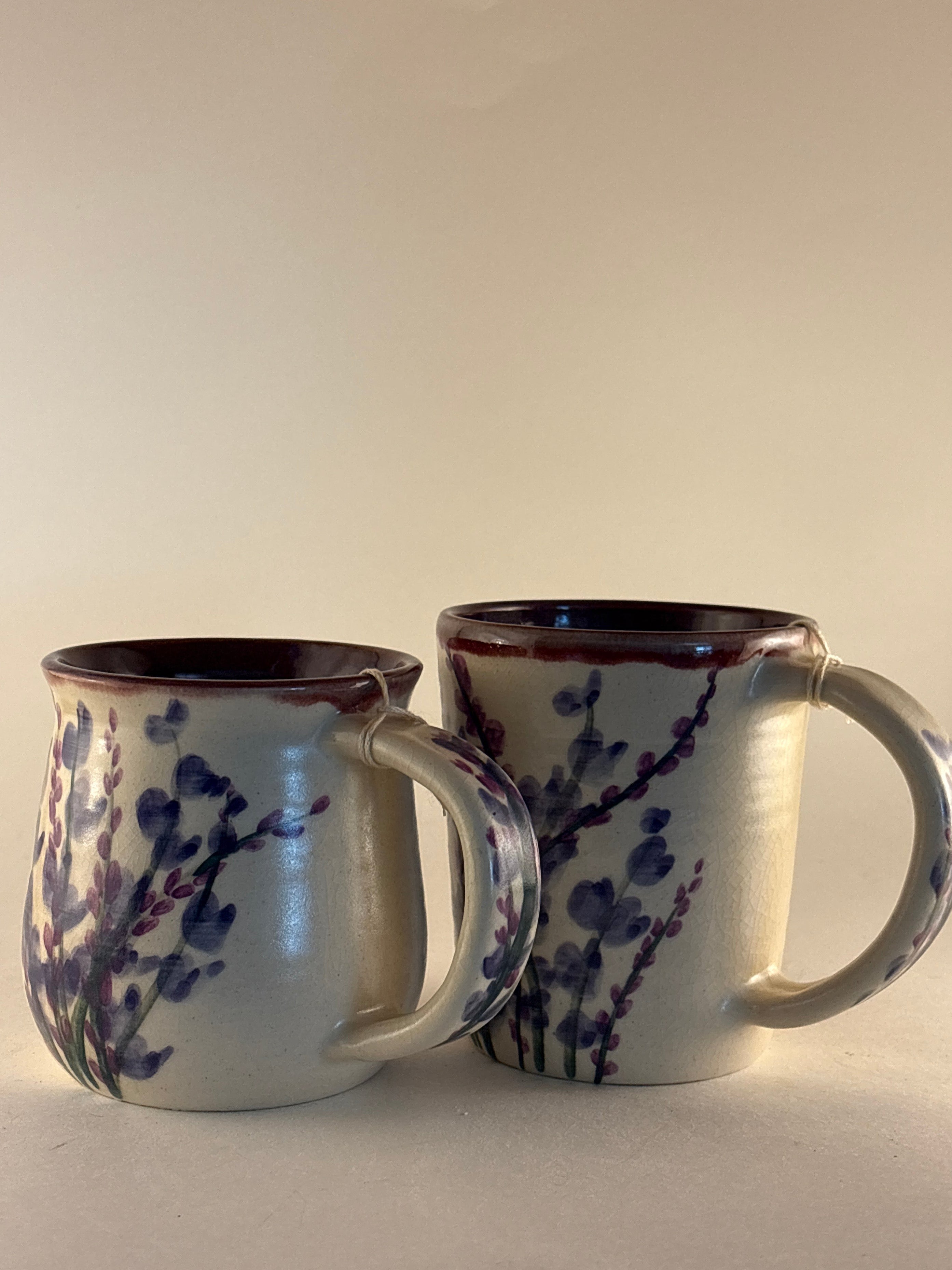 Hand-painted Lavender Mugs & Cups