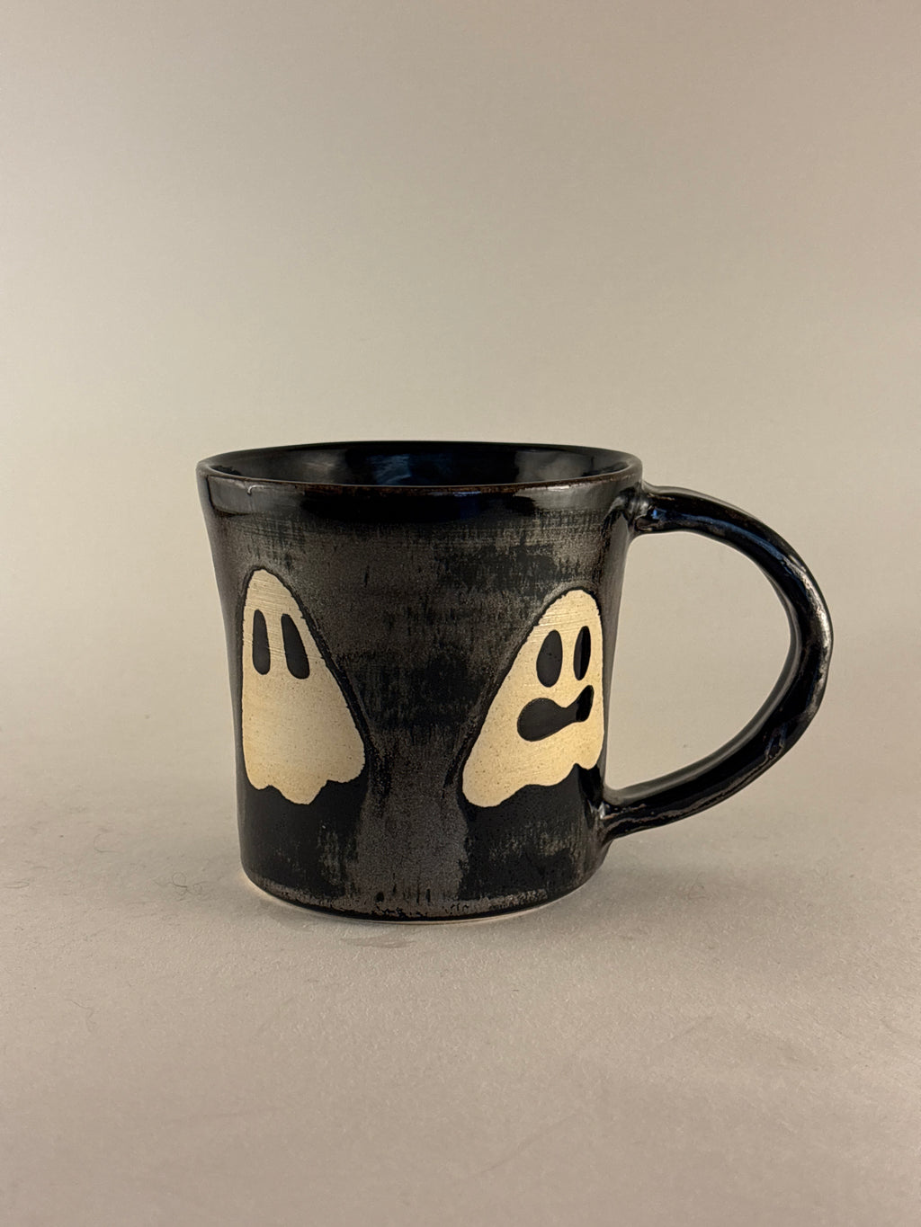 Shiny Black Ghost Mugs