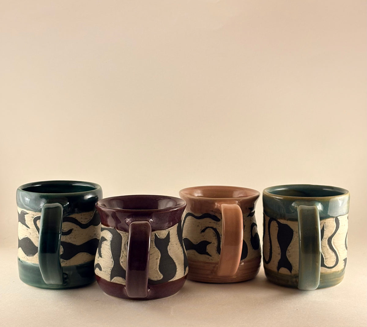 Hand-Carved Gothic Mugs