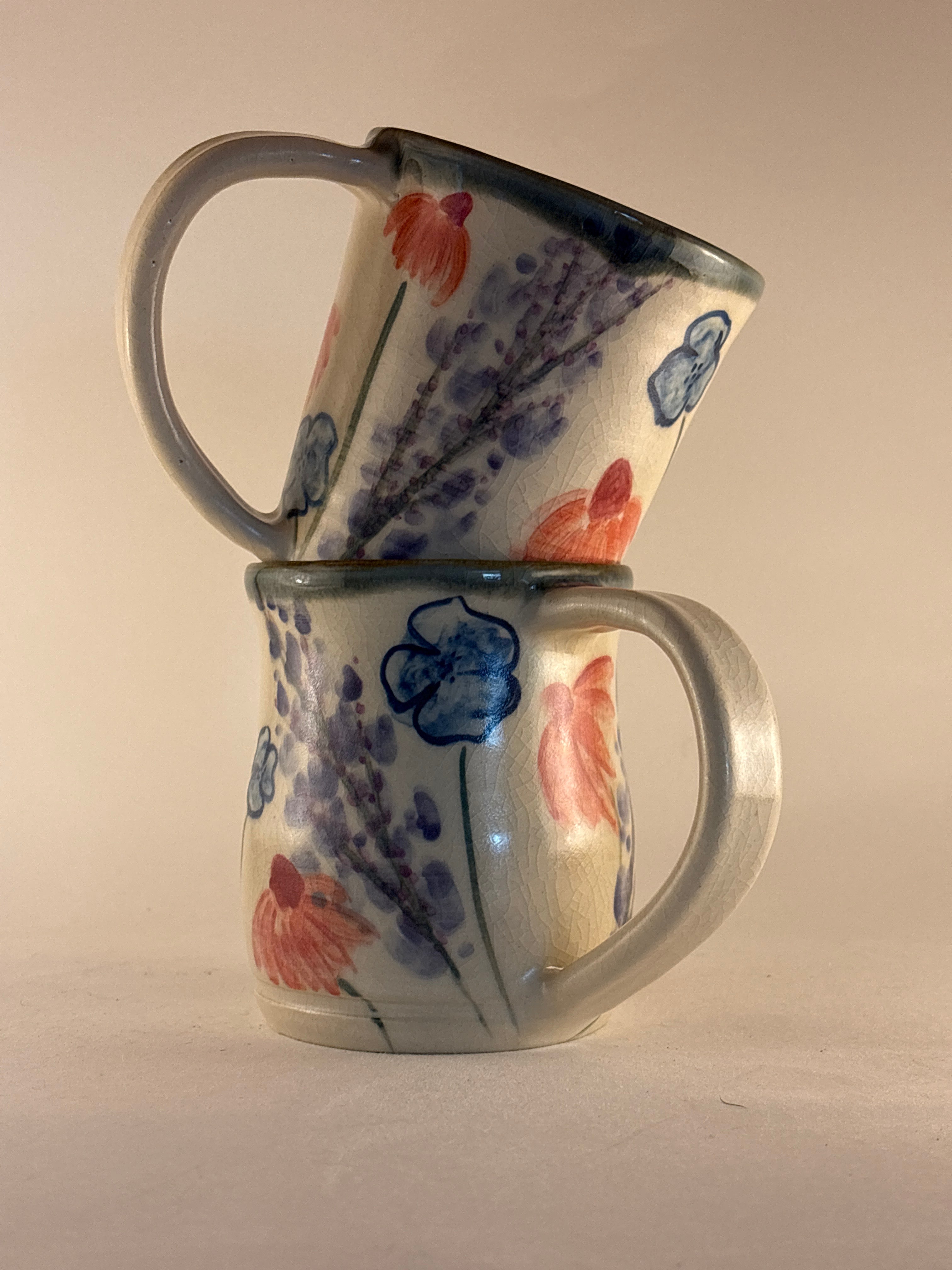 Hand-painted Watercolor Wildflower Mugs & Cups