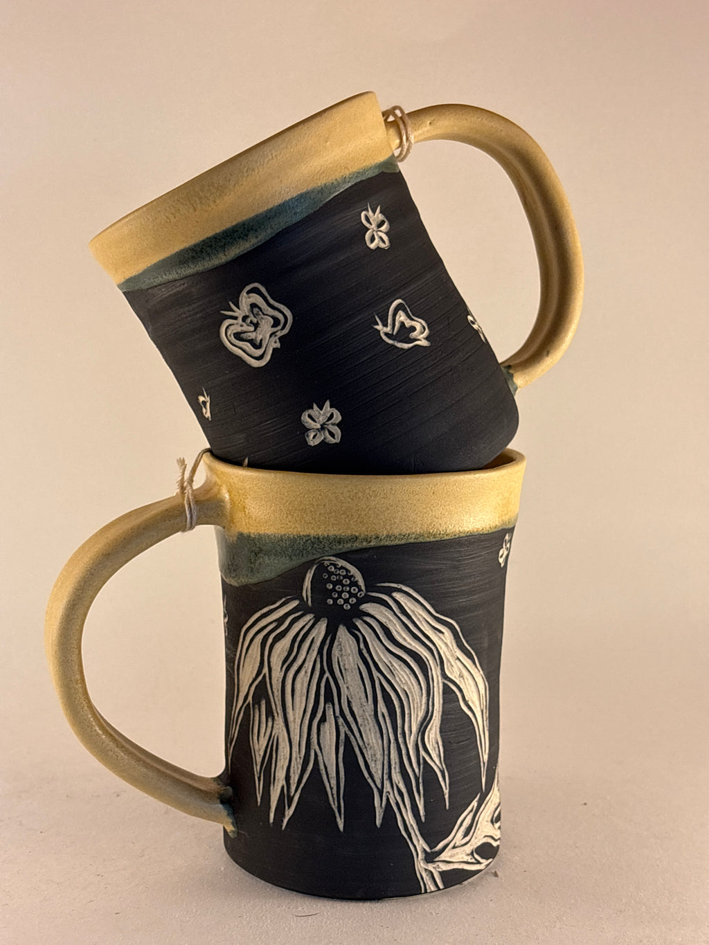 Hand-Carved Gothic Mugs