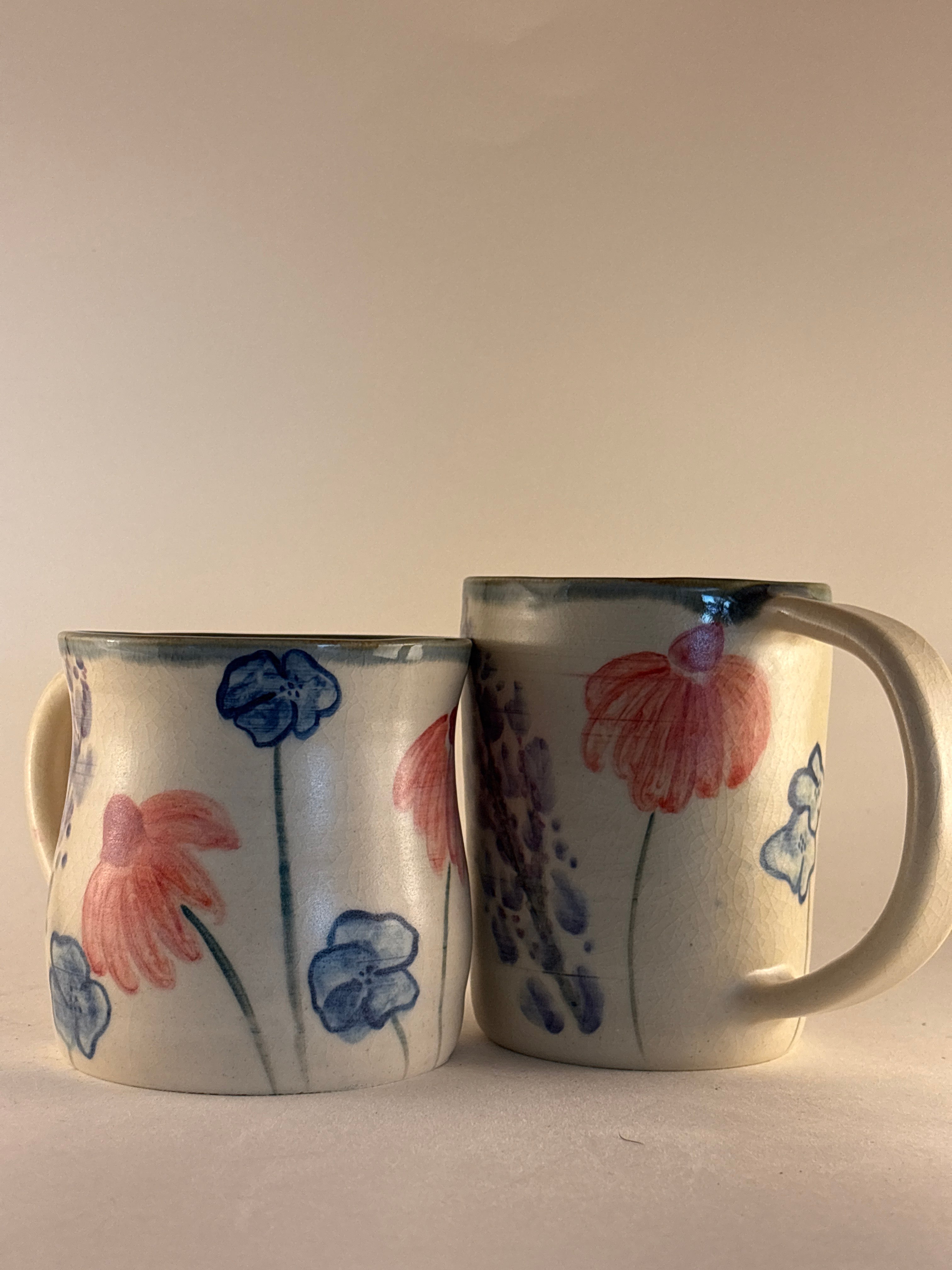 Hand-painted Watercolor Wildflower Mugs & Cups