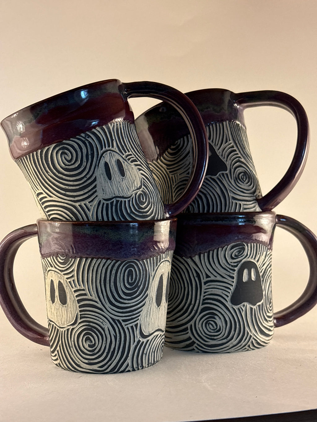 Hand-Carved Gothic Mugs