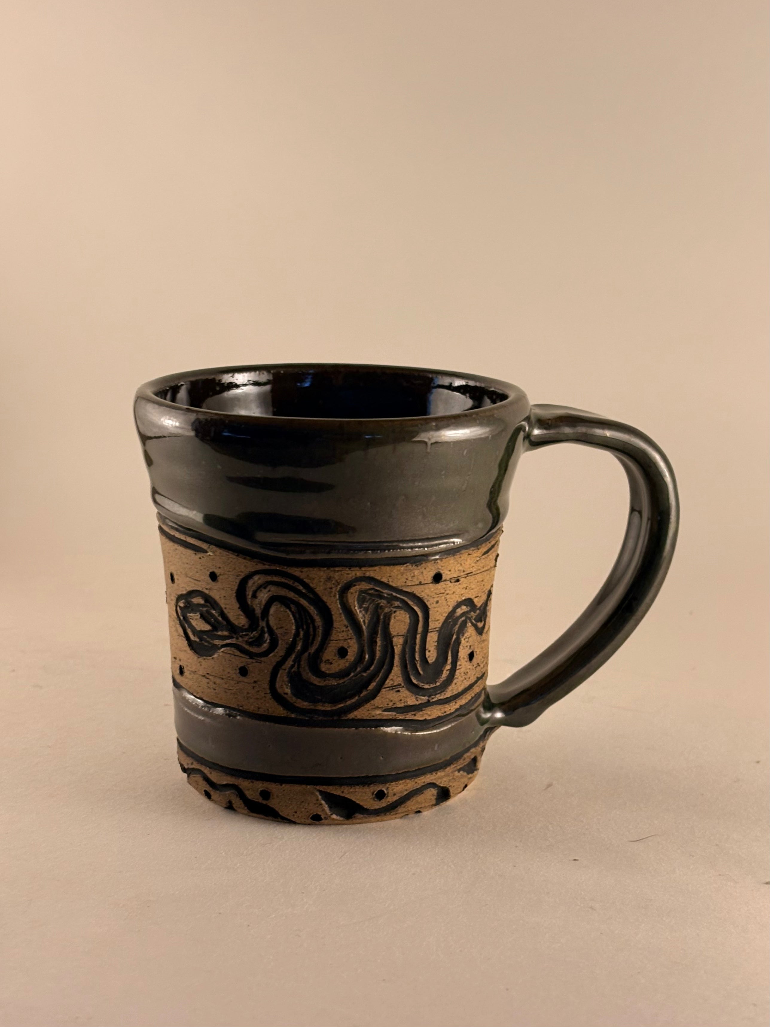 Hand-Carved Gothic Mugs