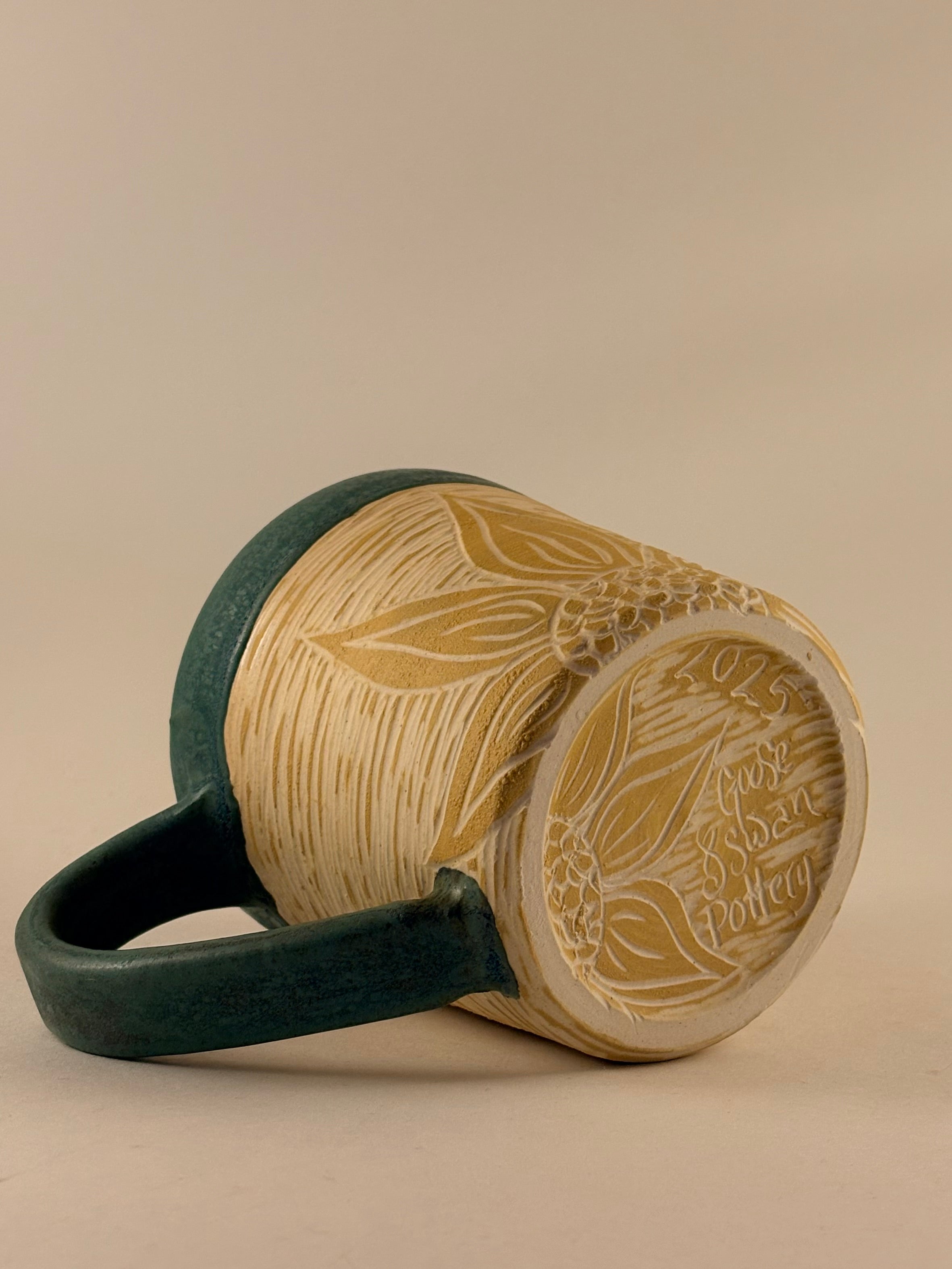 Yellow Flower Mug - 14 fl oz