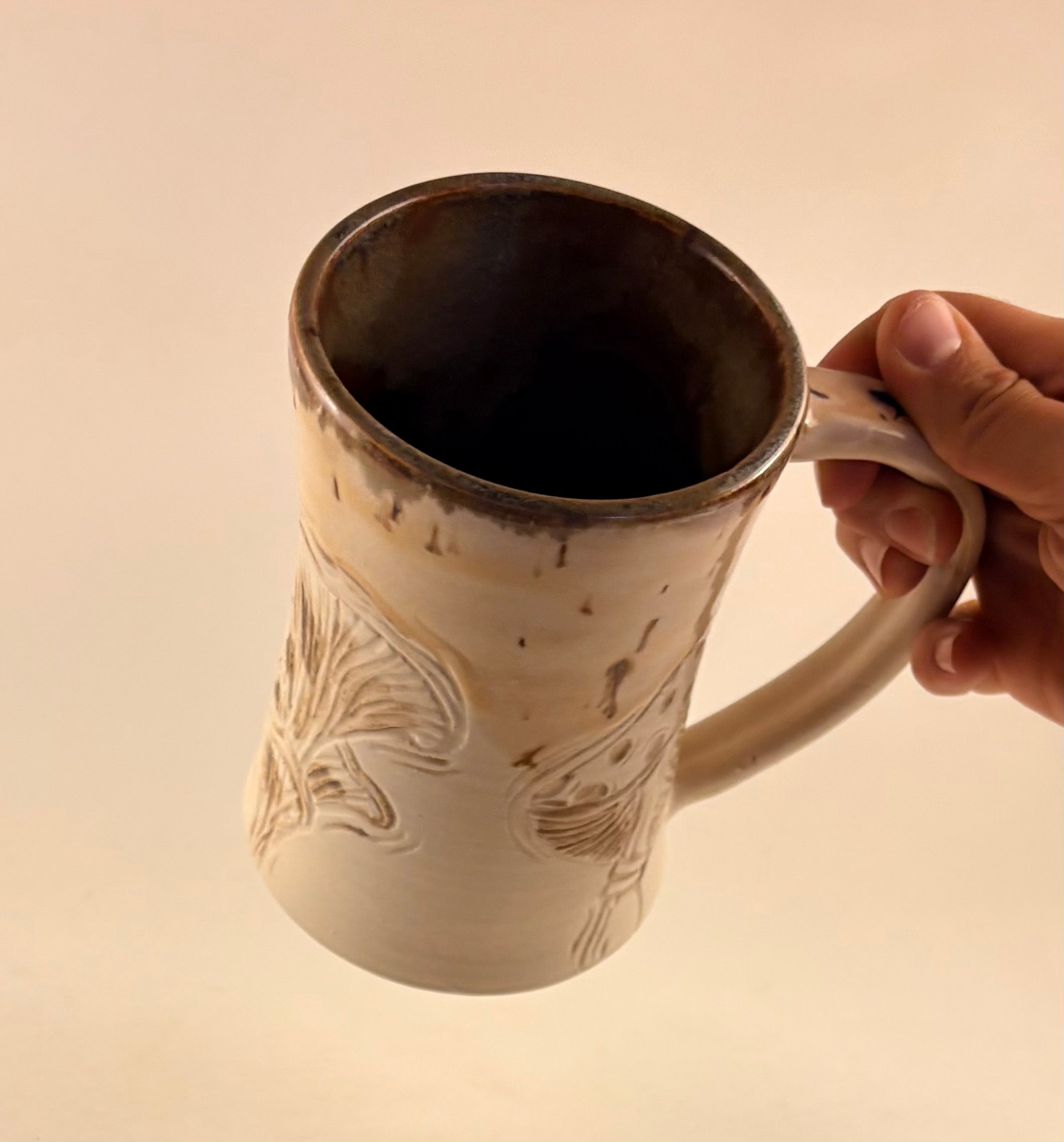 Etched Mushroom Mug